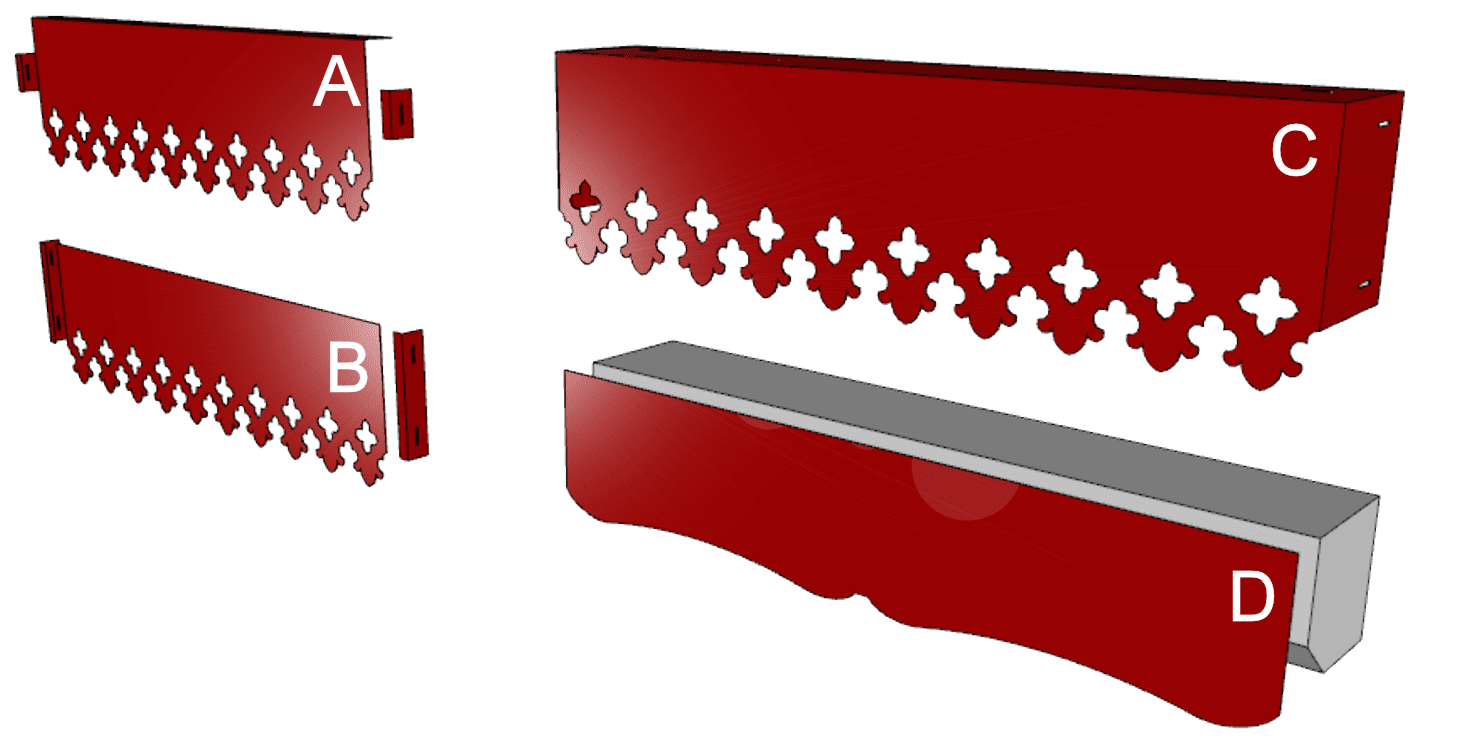 Types de fixations pour lambrequins aluminium